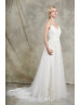 Spaghetti Straps V Neck Ivory Lace Tulle V Back Wedding Dress